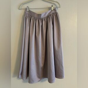 Pink Martini Light Taupe A-Line Gathered Skirt